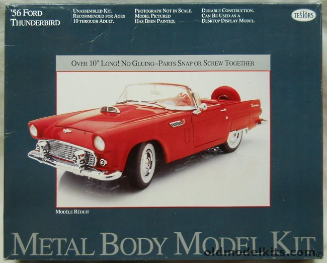 Testors 1/18 1956 Ford Thunderbird - Metal Body, 171 plastic model kit